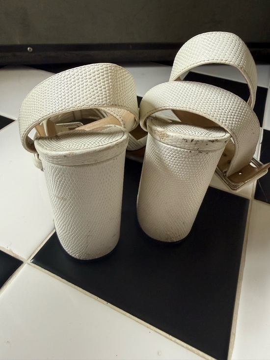 Jimmy Choo Cream Woven Ankle-Strap Platform Heels